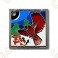Geocoin "Heart Pendant" - Vermelho