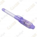 Invisible ink pen with UV torch