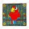 Geocoin "Macaw" - Rojo