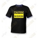 Camiseta "Caution" Hombre - Negro