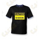 Camiseta "Caution" Ni&ntilde;o - Negro