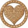 Geocoin de madera "Corazón"
