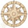 Geocoin de madera "Compass Rose"