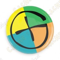 Badge Geocaching - Quadricolor