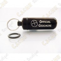 Micro capsule "Official Geocache" 5 cm - Negra