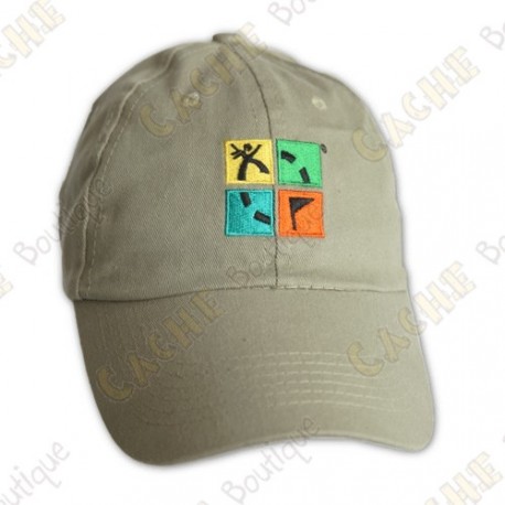 Groundspeak light khaki cap with logo