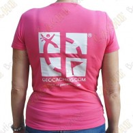 Trackable "Travel Bug" T-shirt for Women - Pink