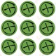 Sticker Geo "Round X-Small" - Lote de 9
