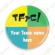 Badge Team Name x 100 - Personnalisable