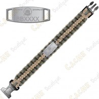 Pulsera de Paracord Trackable - Brugse Beer IV - Khaki / Beige