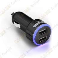 Cargador de coche doble USB - 2A + 1A