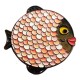 Géocoin "Rainbow Fish" - Light on Black Black Nickel LE