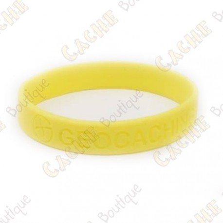 pulsera de silicona - Geocaching, this is our world - Amarillo