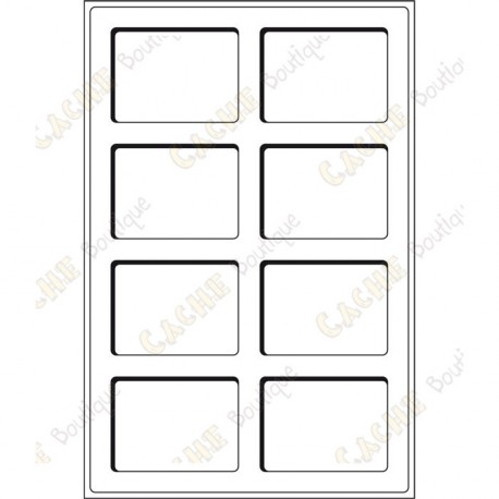 Bandeja L para geocoins 64 x 86 mm - 8 caixas