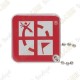 Geocaching logo travel tag - Red