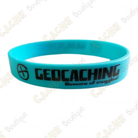 Bracelet silicone Geocaching - Bleu