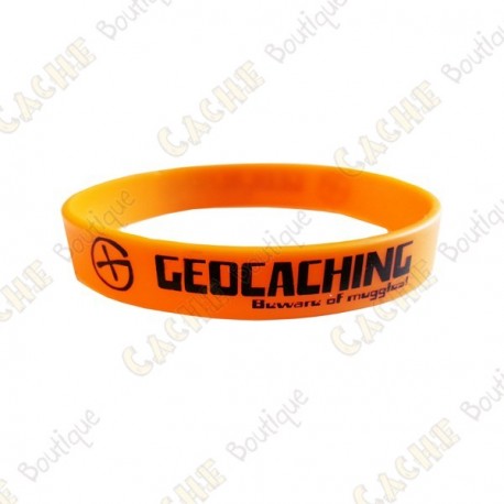 Geocaching silicone wristband for kids - Orange