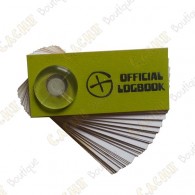  Un petit logbook qui se glissera très facilement dans vos micro caches de type film canisters! 