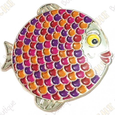 Géocoin "Rainbow Fish" V2 - Groundspeak Pink