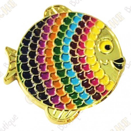 Geocoin "Rainbow Fish" V2 - Spectrum Gold LE