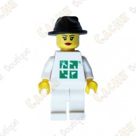 Trackable Woman LEGO™ figure - Black hat