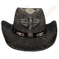 Chapeau "Texas" - Noir/Marron