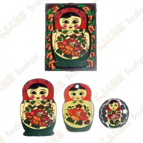 Geocoin "Matryoshka Doll" - Rojo