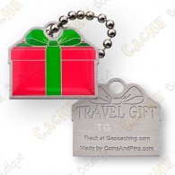  El Traveler Regalo es un micro coin que es trackable en  geocaching.com . 