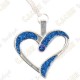 Geocoin Necklace "Eternal Love" - Blue / Silver