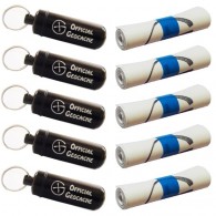 Micro capsule "Official Geocache" 5 cm + logroll x 5 - Black