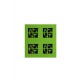 Mini stickers Groundspeak verdes - Conjunto de 4