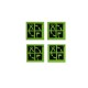 Mini stickers Groundspeak verdes - Lote de 4
