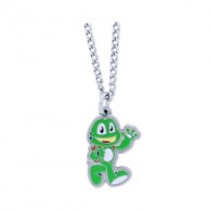 Geocoin Necklace "Signal the frog"