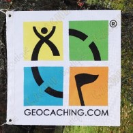 Bandera Geocaching color trackable - Modelo pequeño