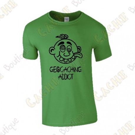 Camiseta "Geocaching Addict" Hombre - Negra