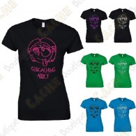 T-Shirt "Geocaching Addict" pailleté Femme