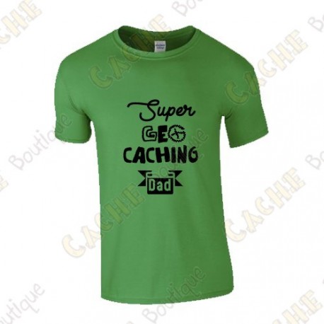 T-shirt "Super Geocaching Dad" Homem