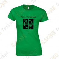 Camiseta con Teamname, Mujer - Negra