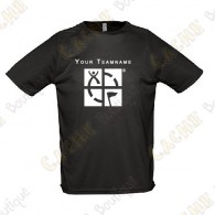 Camiseta técnica con Teamname, Hombre - Negra