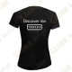 Camiseta técnica trackable "Discover me" Mujer - Negra