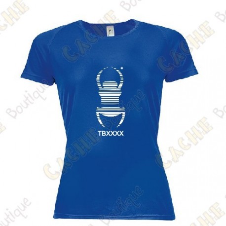Camiseta técnica trackable "Travel Bug" Mujer - Negra