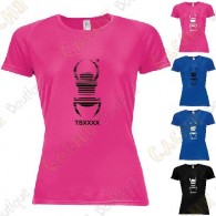 Trackable "Travel Bug" technical T-shirt for Women - Black