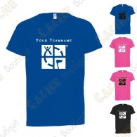 Technical T-shirt with your Teamname, for Kids - Black