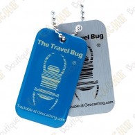 Travel bug QR - Azul Glow in the dark