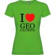 "I love Geocaching" T-shirt for Women