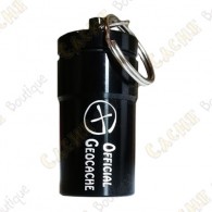 Micro cache "Official Geocache" 7 cm - Black