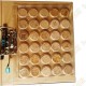 Plastic Wood coins tray - 30 fields