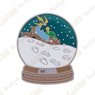 Géocoin "Signal the Frog® Snow Globe" - Silver