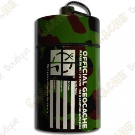 Huge micro cache "Official Geocache" 8 cm - Camo