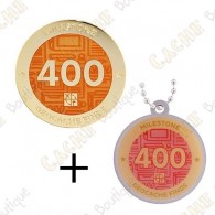 Geocoin + Traveler "Milestone" - 400 Finds